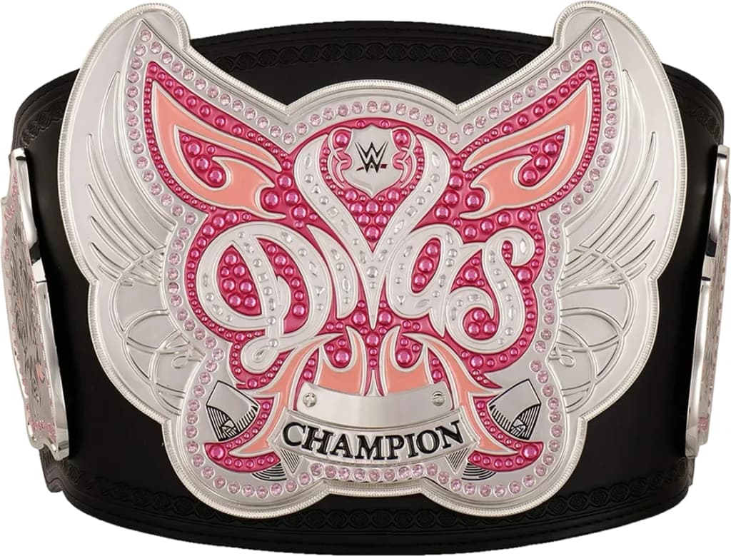 Replica championship title belt finished to display standard, plate by plate.