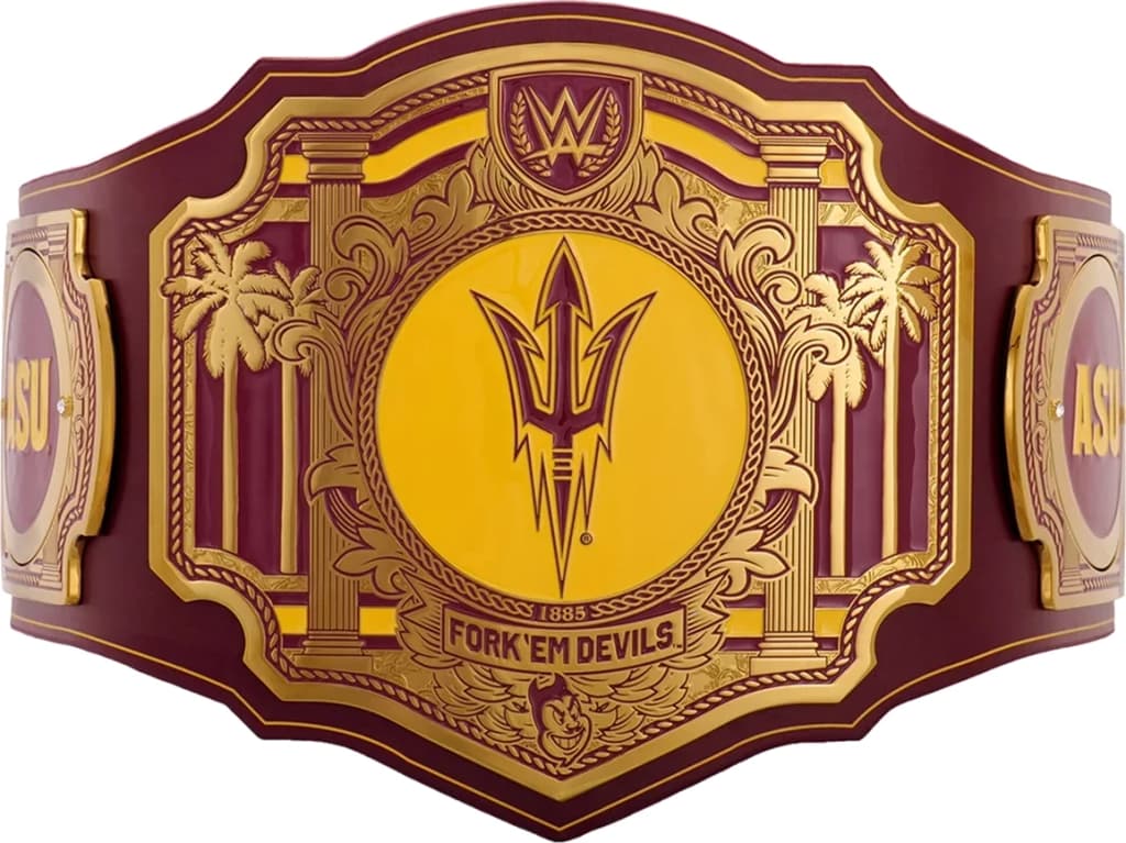 Collector-grade replica championship title belt, hand-finished and built to hang.